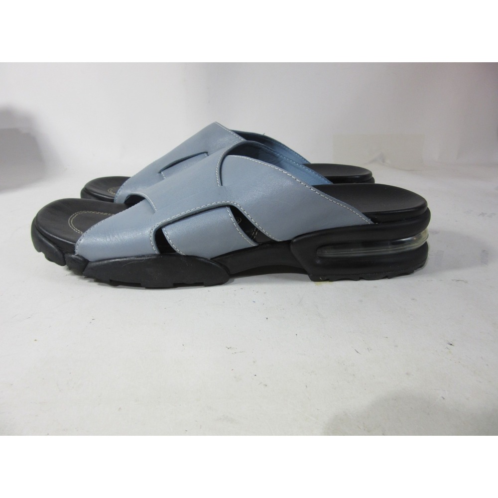 Cole Haan Sandals Womens 8.5B Blue Excellent Nike Air Leather Slide Cross Strap